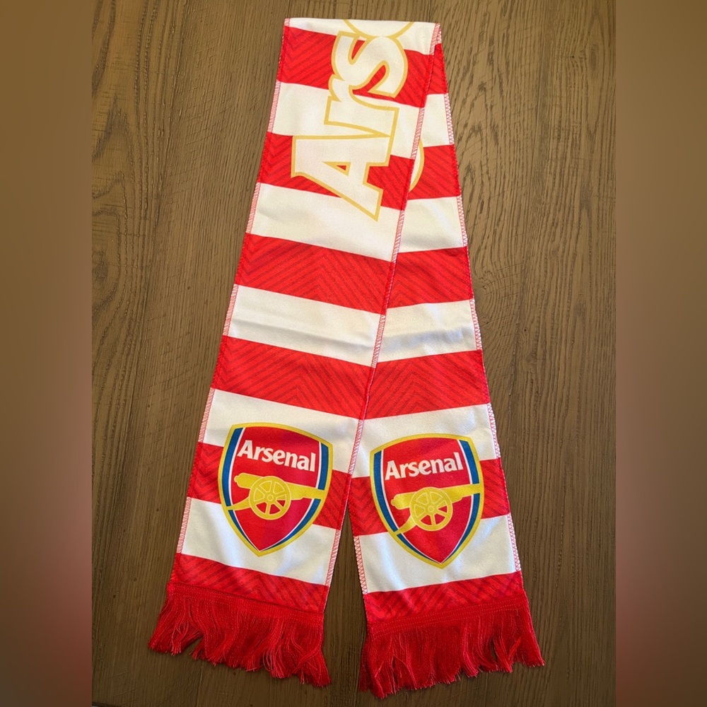 Arsenal Soccer Football Scarf England Team Logo Fan Wear Red White